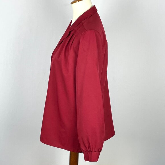 Vtg 80s Levis Bend Over LS Top Sz 16 Pleats Career Professional Capsule Staple - Picture 5 of 6